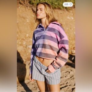 Sundry Johnny Collar Sweatshirt